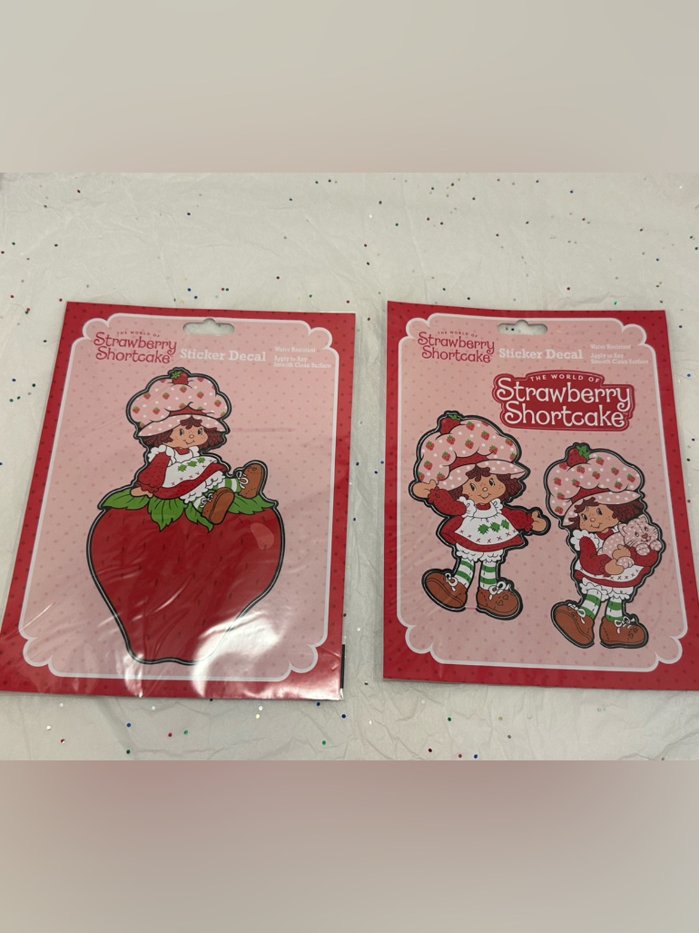 Strawberry Shortcake Sticker Decal Set (2) NWT
